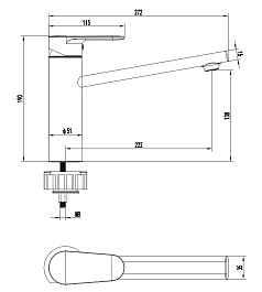 Aquatek Смеситель для кухни Ника AQ1880MB черный матовый – фотография-6